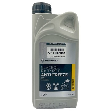 ОХЛАЖДАЮЩАЯ ЖИДКОСТЬ RENAULT GLACEOL RX ТИП E 1L
