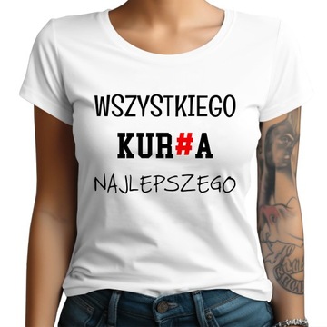 DAMSKA ŚMIESZNA KOSZULKA Z NADRUKIEM - MAŁA MI | XL