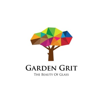 Черная стеклянная крошка, декоративное садовое стекло.