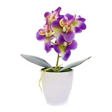 SZTUCZNE KWIATY W DONICZCE Storczyk 21cm KOLORY