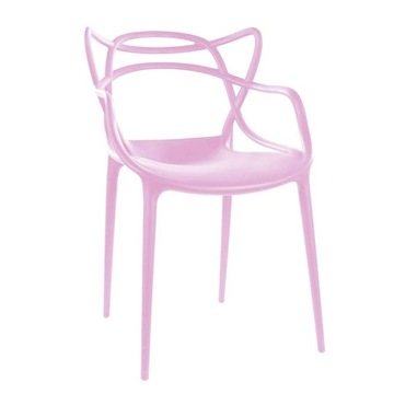 Fotel krzesło ażurowe ogrodowe masters różowy
