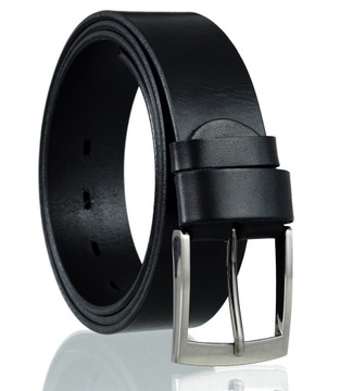 SKÓRZANY MĘSKI PASEK BLAKARDO 4 CM CZARNY 100