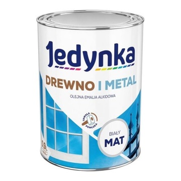 JEDYNKA do Drewna i Metalu 0,9L BIAŁY MAT