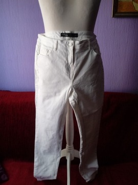 Spodnie NEXT Jeans białe bawełna stretch roz.16/44