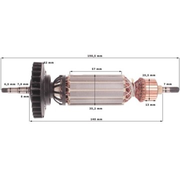 Ротор DeWALT D28135 D28137 D28136 D28132C