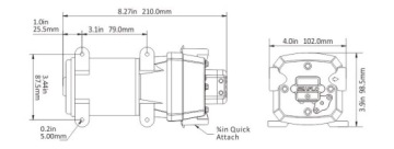 Напорный водяной насос SEAFLO 12,5 л 12 В для кемпера - САМОВСАСЫВАЮЩИЙ