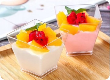 КОНТЕЙНЕРЫ КОНТЕЙНЕРЫ ЧАШКА ДЛЯ ДЕСЕРТОВ ПИРАМИДА 60мл + ЛОЖКИ 50шт