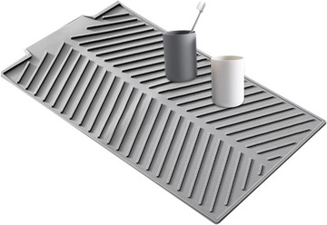 Коврик для сушки посуды, термостойкая подставка для слива раковины,