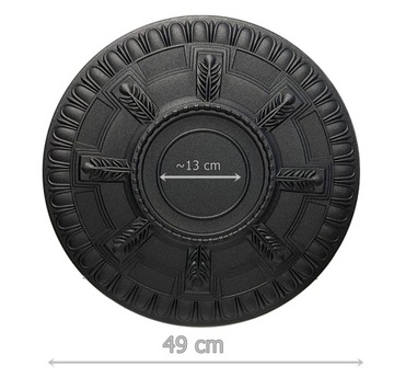 Потолочная розетка, стеновая панель, ЧЕРНЫЙ R-2