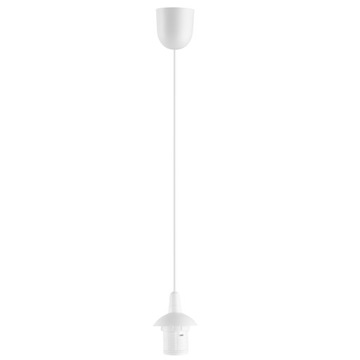 Lampa Zawiesie E27 biały matowy okrągły zwis do kloszy