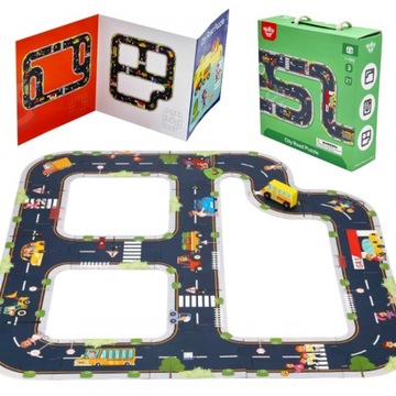 DROGA PUZZLE DLA DZIECI MAKIETA SAMOCHODY AUTOSTRADA TOR 21 EL. UKŁADANKA