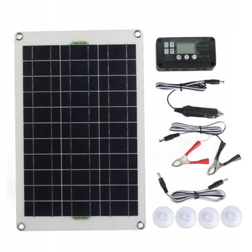 PRZENOŚNA PANEL ŁADOWANIA SŁONECZNEGO 50W 12V ZESTAW