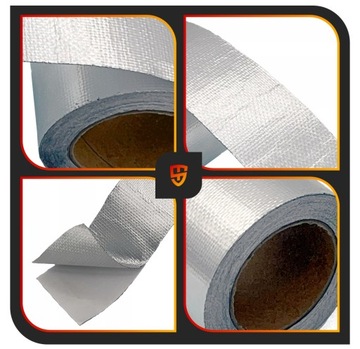 OSŁONA TERMICZNA SAMOPRZYLEPNA SREBRNA 50MM X 5M taśma termoizolacyjna