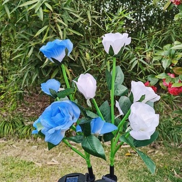 Декоративные светильники для сада на солнечных батареях White Rose