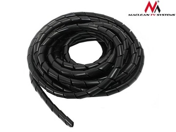 Osłona maskująca na kable Maclean MCTV-685 B 8.7*10mm 3m czarna spirala