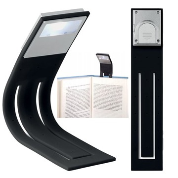 LAMPKA DO CZYTANIA LED Zakładka do książki 2w1 FlexiLight Czarna