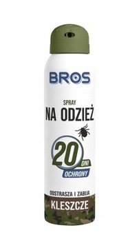 BROS Spray na odzież Odstrasza i Zabija Kleszcze
