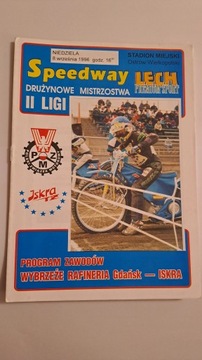 ISKRA OSTRÓW WLKP - WYBRZEŻE GDAŃSK 08-09-1996 - PROGRAM ŻUŻLOWY CZYSTY
