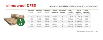 Climowool Минеральная вата DF 0,033 15 см