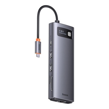 Baseus Stacja dokująca USB C, Dual Monitor, 9 w 1 R446