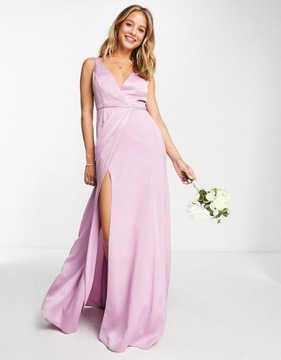 ASO DESIGN LILIOWA SATYNOWA SUKIENKA MAXI (38)