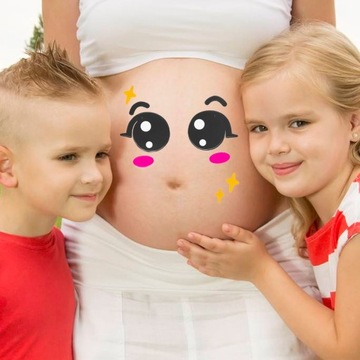 SŁODKIE NAKLEJKI NA BRZUCH MALOWANE
