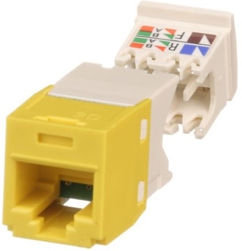 PANDUIT Mini-com moduł RJ45 kat.6 UTP żółty