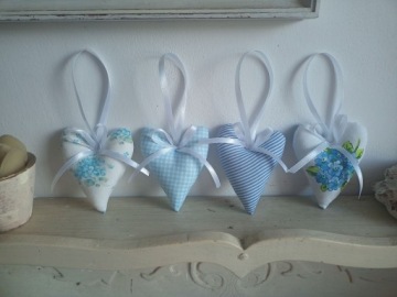 КУЛОНЫ «СЕРДЕЧКИ» из ХЛОПКА комплект из 4 шт.