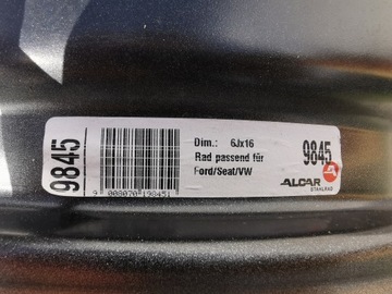 DISK OCELOVÝ ALCAR STAHLRAD 6.0" X 16" 5X112 ET 53