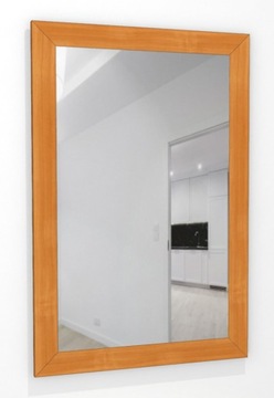 Lustro w grubej 6cm ramie MDF 90x60 wiśnia jasna