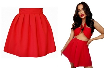 МОДНАЯ РОЗОВАЯ ЮБКА-РАСКЛЕШЕННАЯ ЮБКА С ПУТАМИ и МОЛНИЕЙ, XS (34)