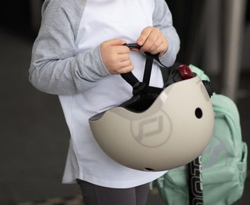 Kask rowerowy dziecięcy na hulajnogę Scoot and Ride rozm. S-M 3L+ Ash