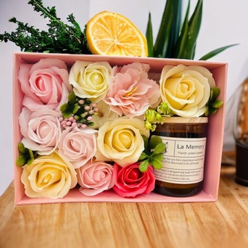 Мыло Flower Box цветы в коробке ПОДАРОК ​​ко Дню матери