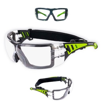 OKULARY OCHRONNE robocze BHP przeciwpyłowe do pracy PRZECIWODPRYSKOWE