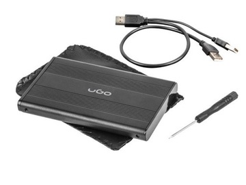 КОРПУС UGO ДЛЯ USB 2.0 SATA HDD SSD 2.5 ЧЕРНЫЙ