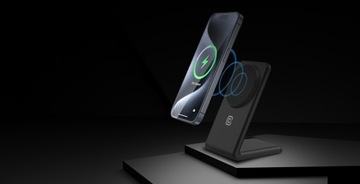 Индуктивное зарядное устройство 2-в-1 MagSafe для iPhone и Apple AirPods Black