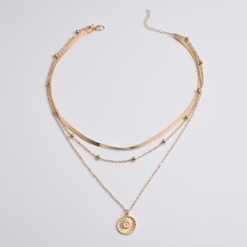 celebrytka Naszyjnik choker srebrna moneta pancerk