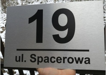 НОМЕР ДОМА 32х21см АДРЕСНАЯ ТАБЛИЧКА С НОМЕРОМ ДОМА НОМЕР ДОМА СЕРЕБРЯНЫЙ