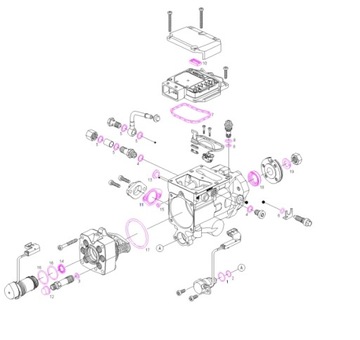 ZESTAW POMPY WTRYSKOWEJ PERKINS EDC/BOSCH VP