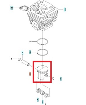 Поршень для триммера Husqvarna 143 RII/541RS
