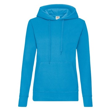 FRUIT OF THE LOOM DAMSKA BLUZA z KAPTUREM Lazur M