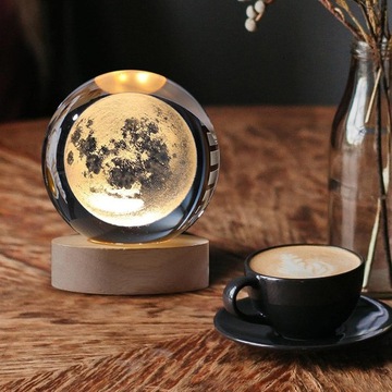 ХРУСТАЛЬНЫЙ ШАР ЛУНА НОЧНИК 16 ЦВЕТОВ