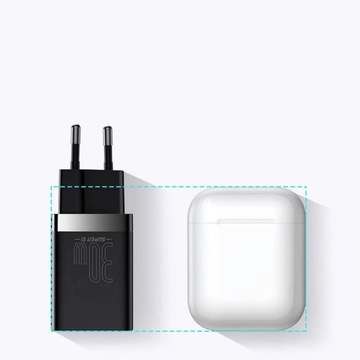 Зарядное устройство BASEUS USB + Type C Compact Super Si Pro PD 30W белое CCS
