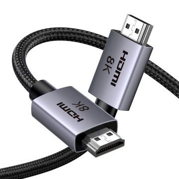 UGREEN KABEL PRZEWÓD WIDEO HDMI 2.1 8K 60HZ HDR DOLBY EARC W OPLOCIE 1M