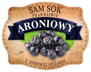 SOK Z ARONI - Etykieta, naklejka 10x