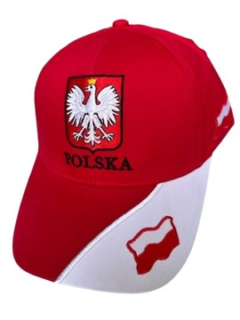 CZAPKA KIBICA Z DASZKIEM POLSKA BEJSBOLÓWKA HAFT