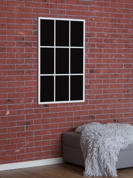 Зеркало лофт индустриальное со импостами 135х75.