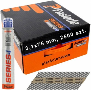 PASLODE GWOŹDZIE NFP 3,1x75 RS RING 2,5tys. PASLODE 142029