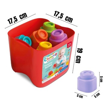 РОЖДЕСТВЕНСКИЙ ПОДАРОК ​​САНТЫ РЕБЕНКУ, РЕЗИНОВЫЕ СЕНСОРНЫЕ БЛОКИКИ В ВЕДРЕ