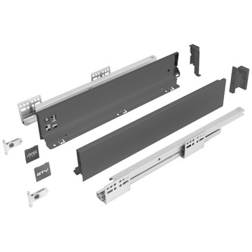 Szuflada GTV AXIS PRO antracyt niska L-300 H-86 cichy domyk wysuw 3D 40kg